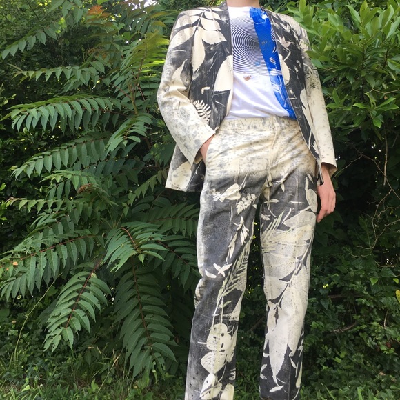 EveSkywalker Botanical Printed By Hand Linen Suit - Picture 4 of 7